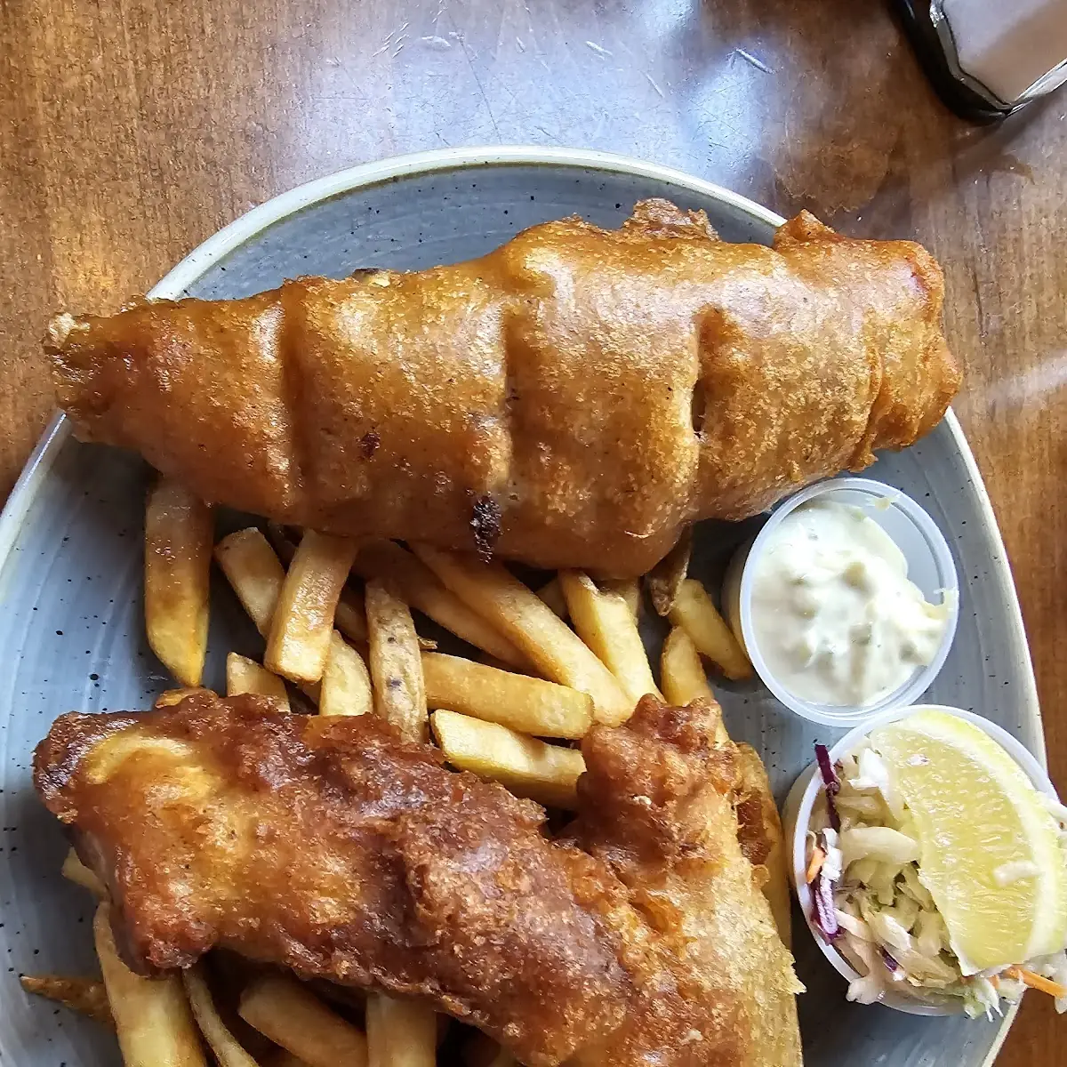 Fish and Chips and Cole Slaw