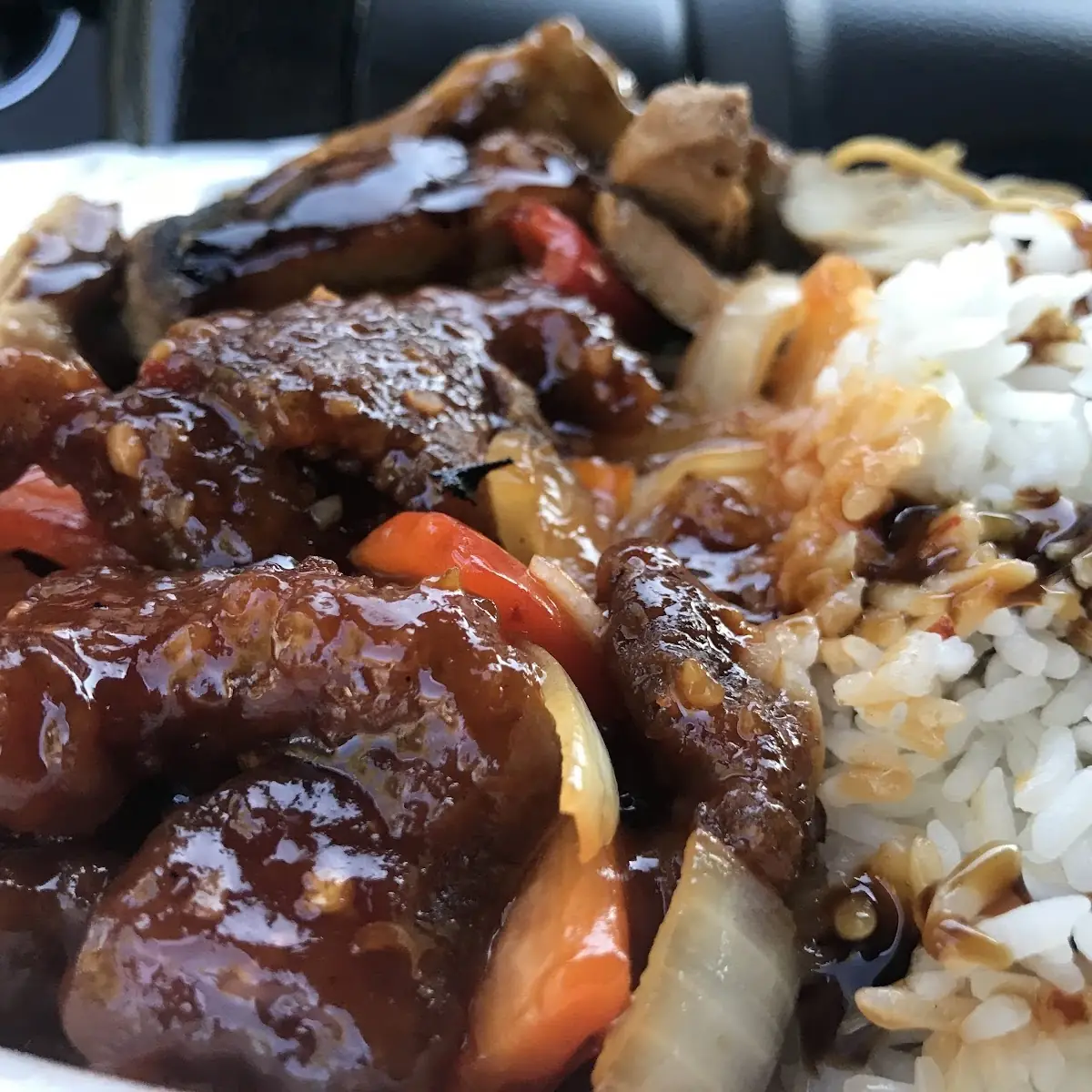 Teriyaki Chicken Beijing Beef White Rice