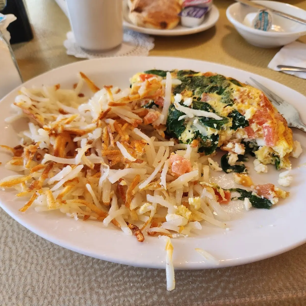 Spinach Bacon and Cheese Omelette