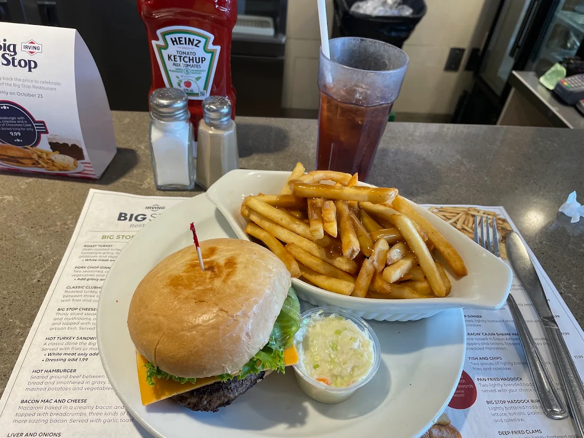 Cheeseburger Platter, Rothesay Route 1 Big Stop Restaurant