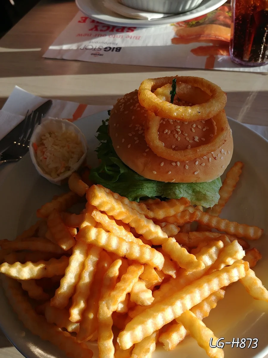 Spicy Chipotle Burger, Rothesay Route 1 Big Stop Restaurant