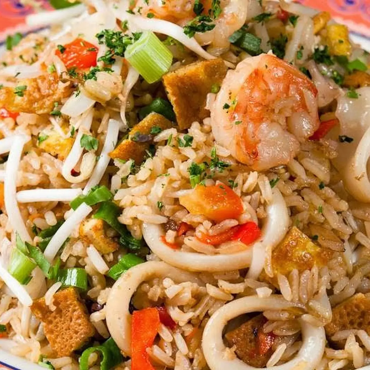 Seafood Fried Rice Arroz Chaufa De Mariscos