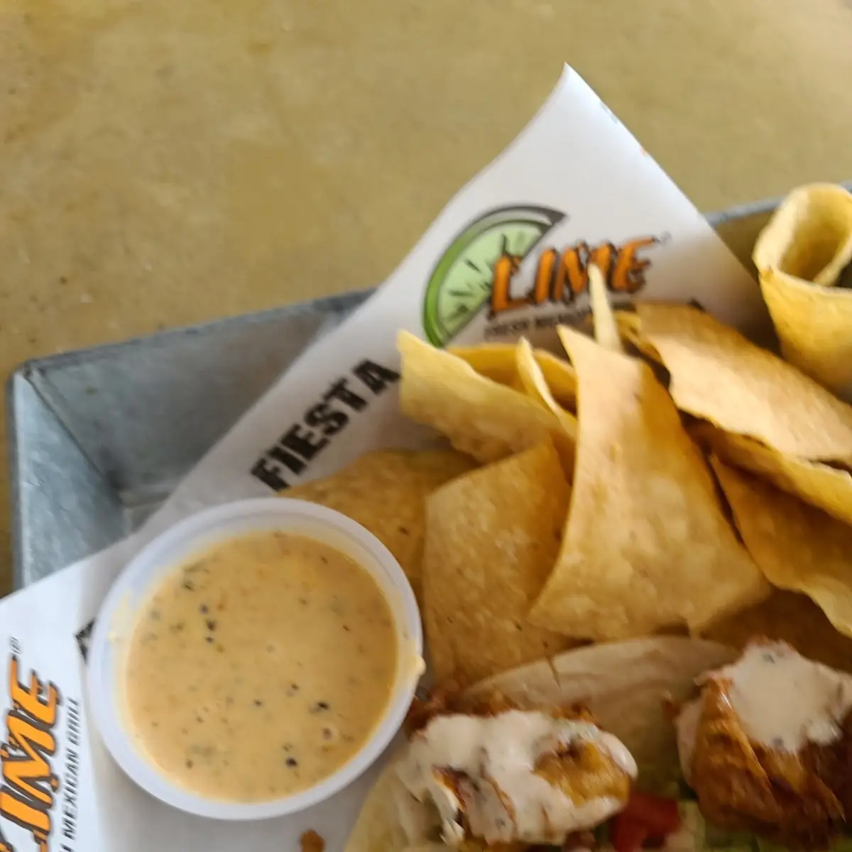 Fish Tacos & Queso Dip