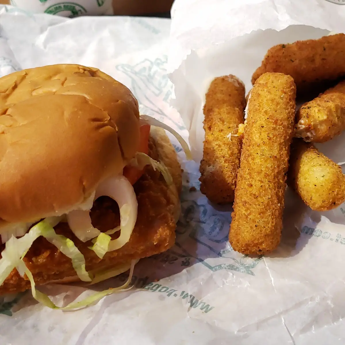 Cod Fish Sandwich & Cheese Sticks
