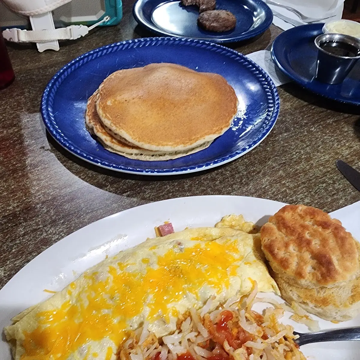 Cheese and Ham Eggs Hash Browns Biscuit
