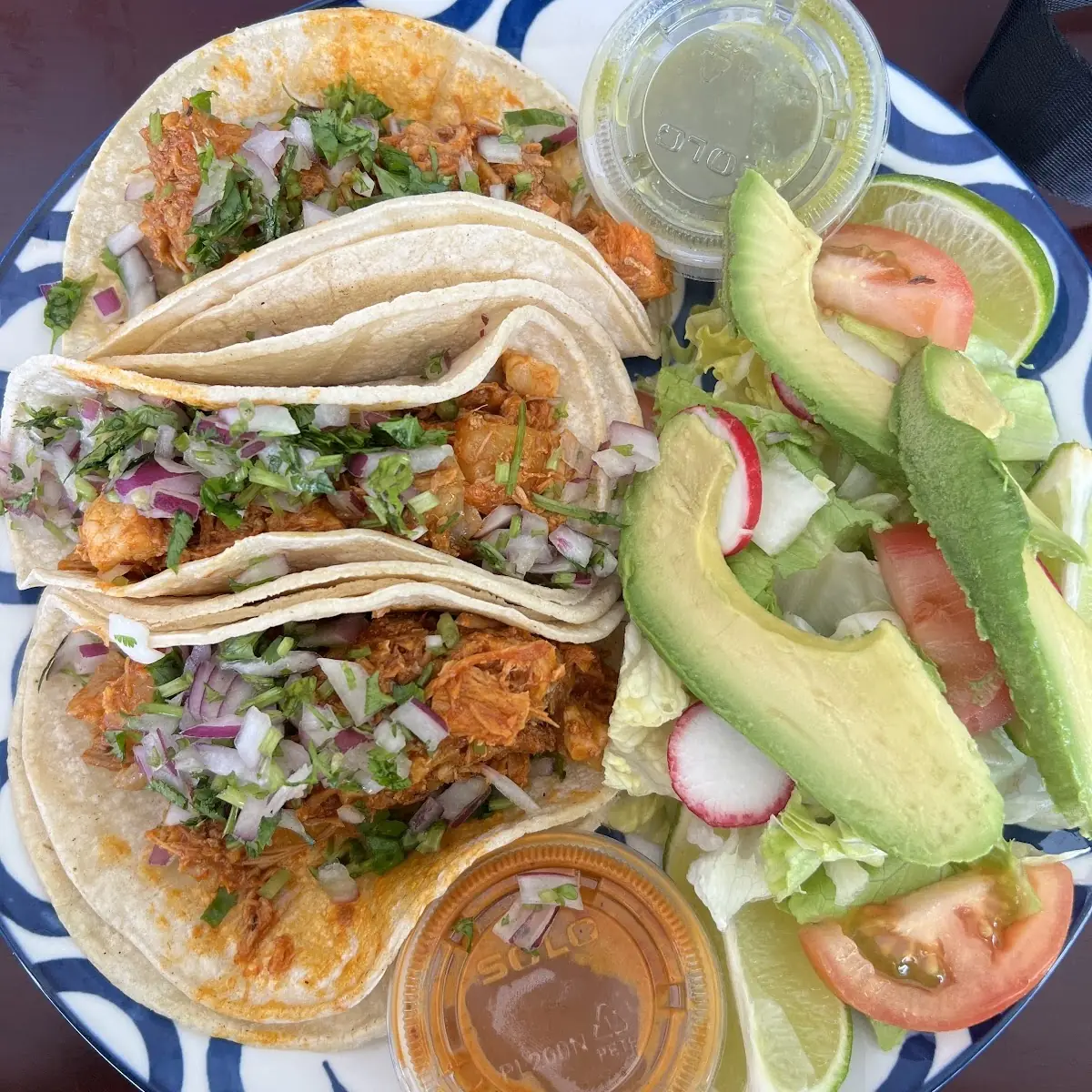 Tacos Al Pastor with Avocado Slices