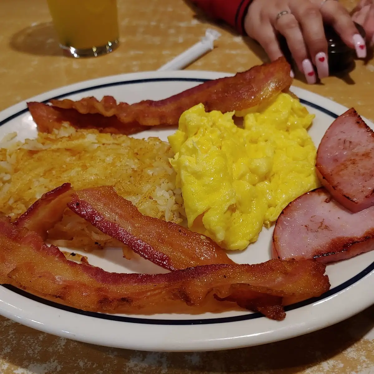 Ham Bacon Hash Browns Eggs