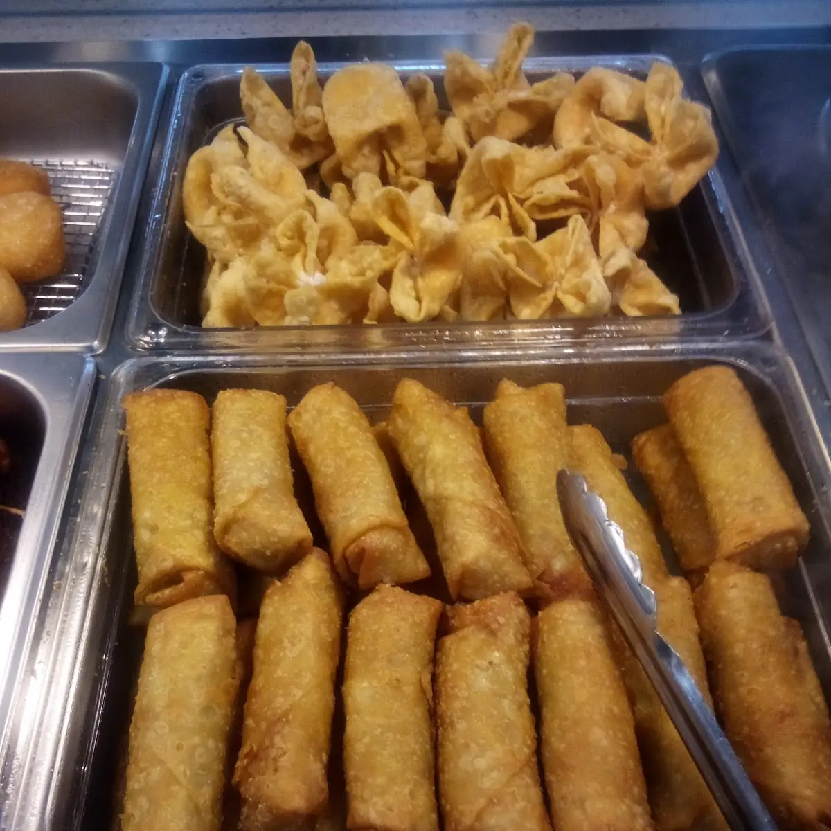 Egg Rolls Spring Rolls and Crab Rangoon