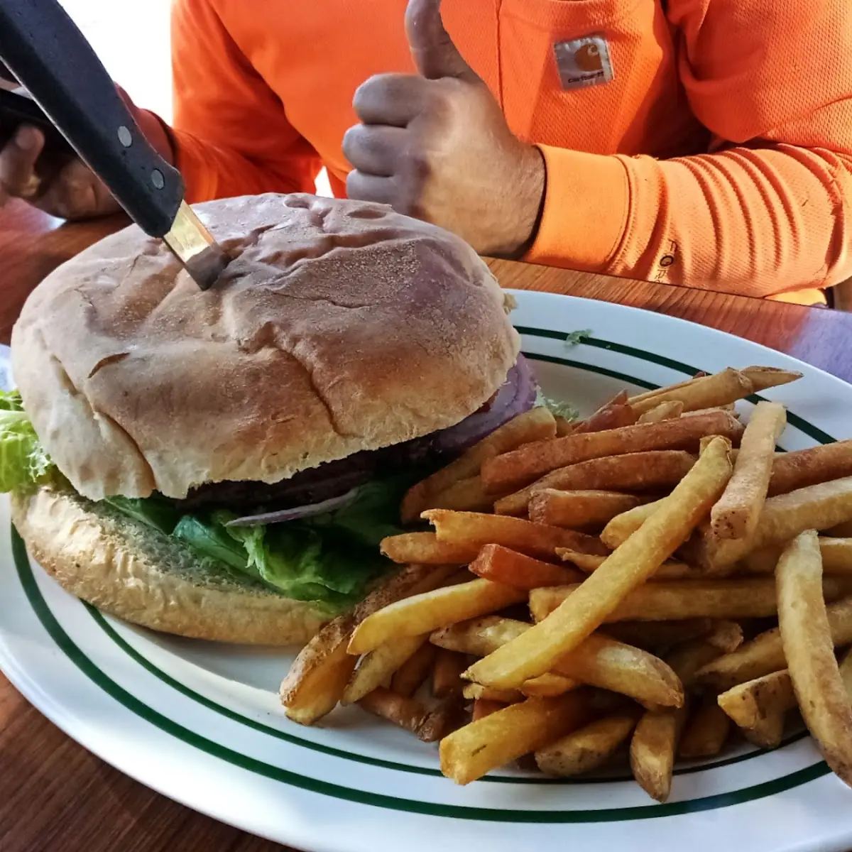 Lumberjack Burger and Fries