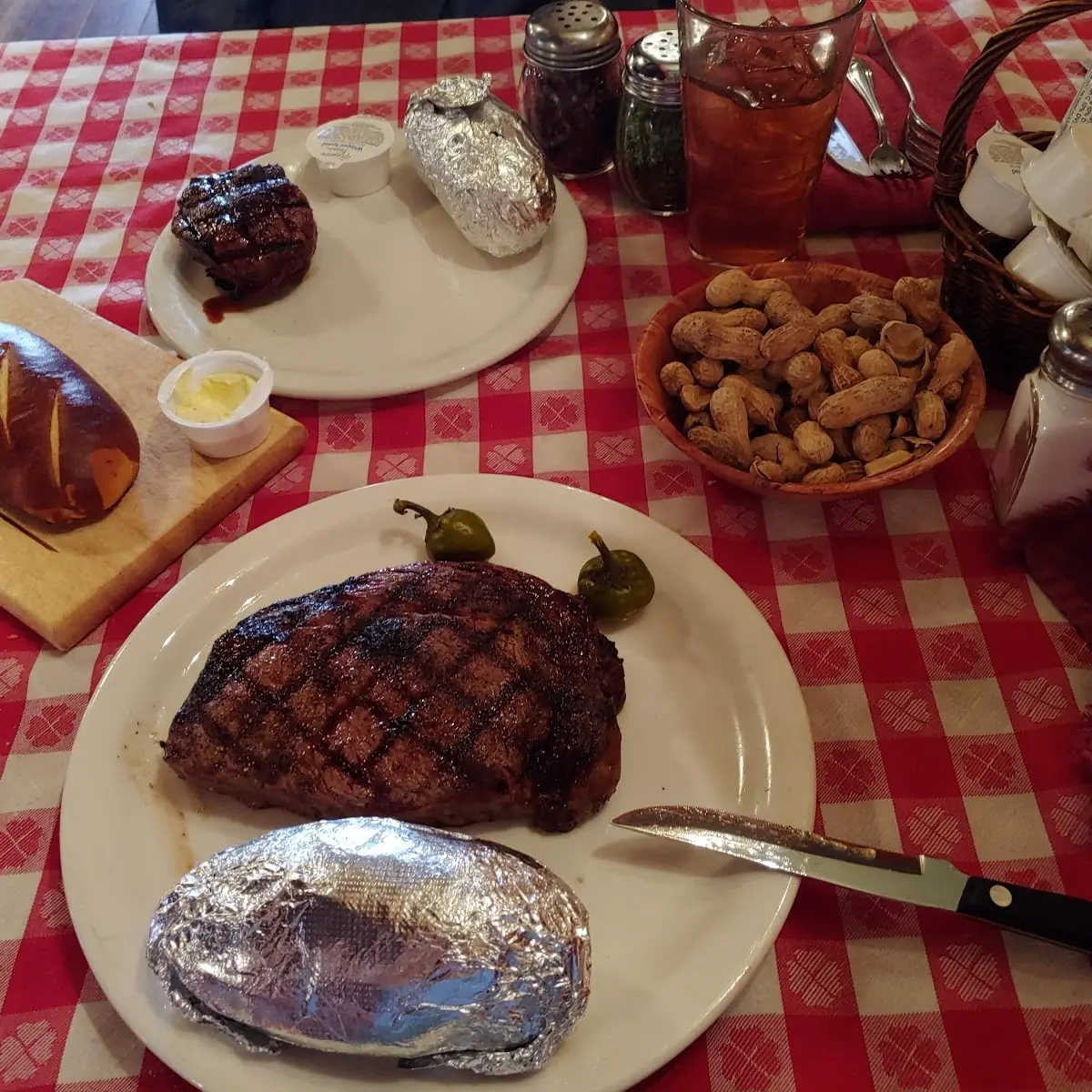 Grilled Steak with Baked Potato