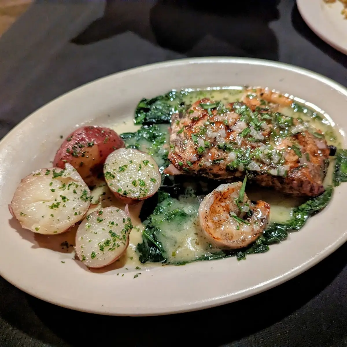 Grilled Salmon with Shrimp GF