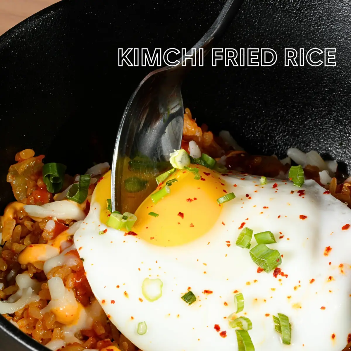 Cheesy Kimchi Fried Rice V