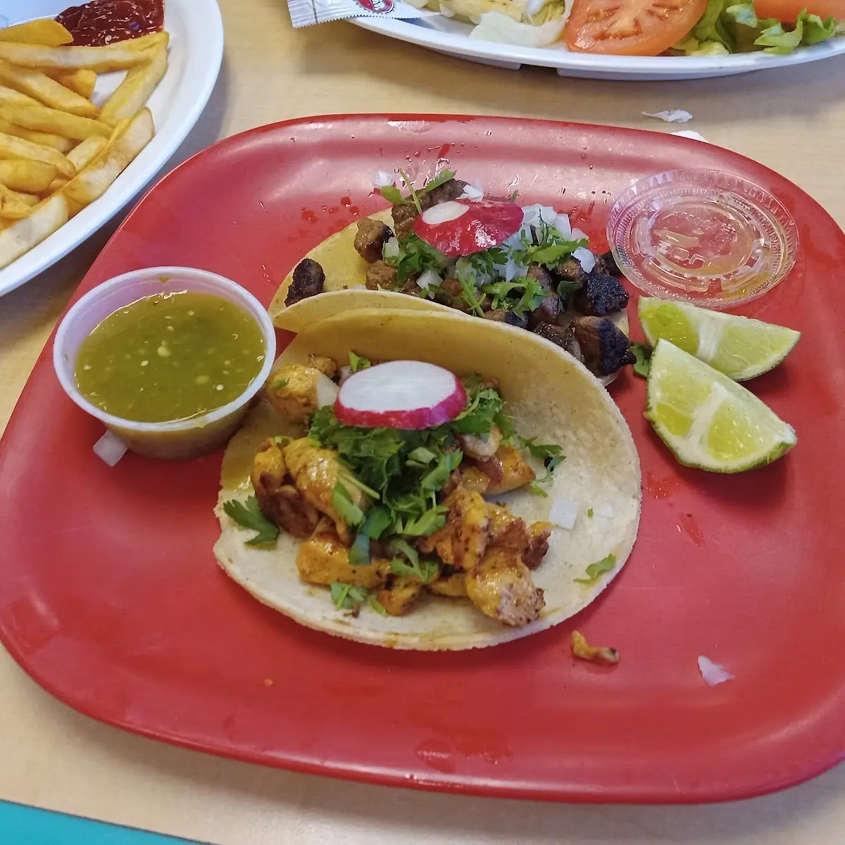 Chicken Taco and Steak Taco