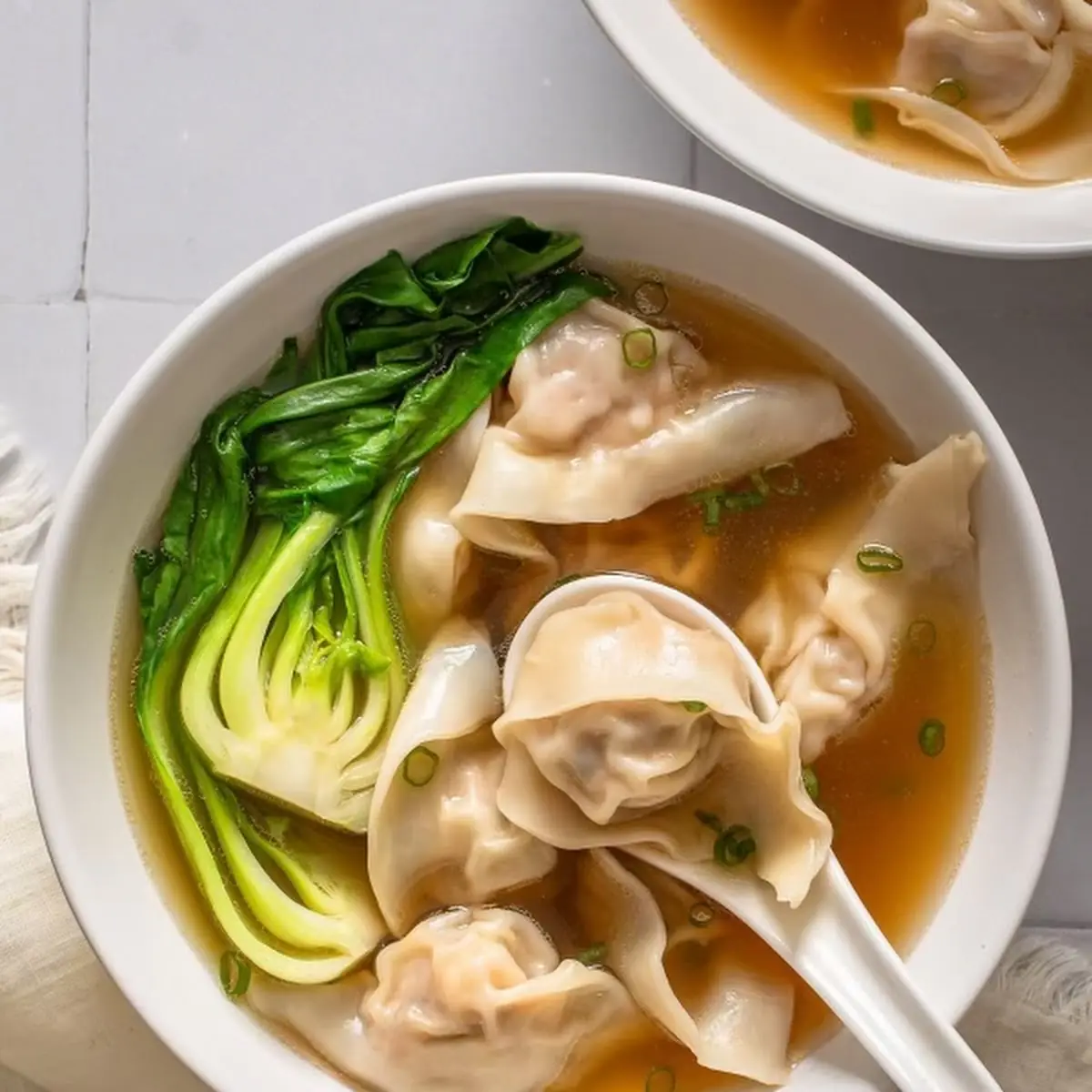 Wonton Soup with Bokchoy