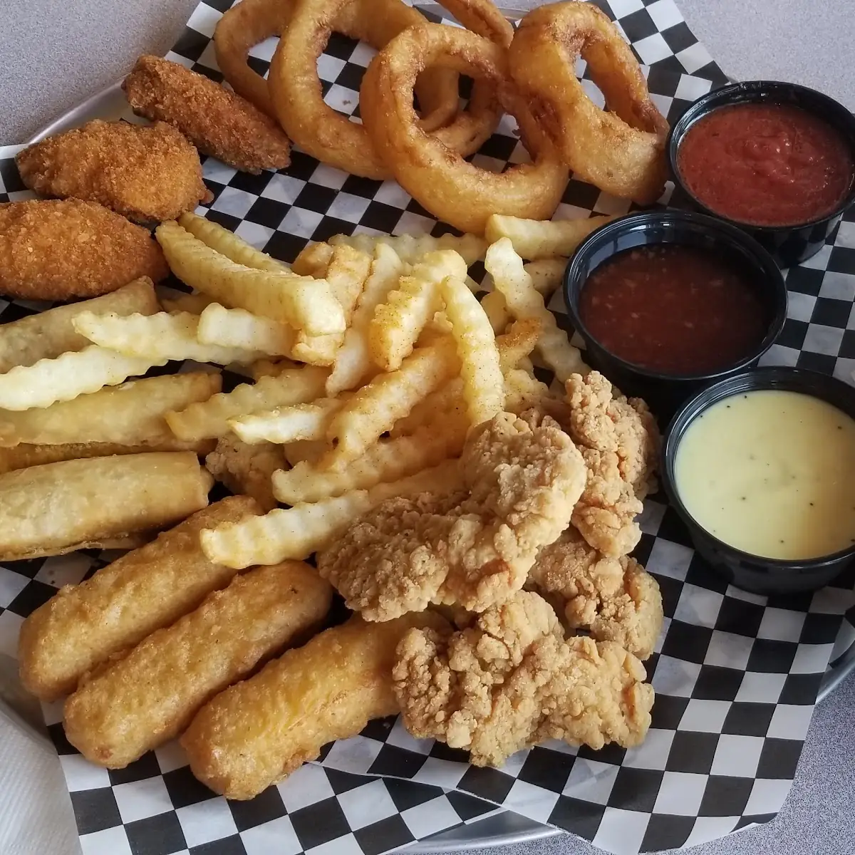 Sampler Platter and BBQ Wings
