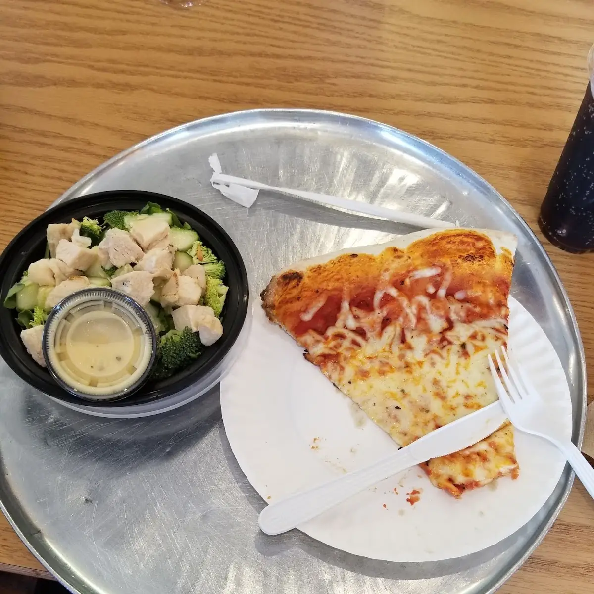 Pizza and Caesar Salad