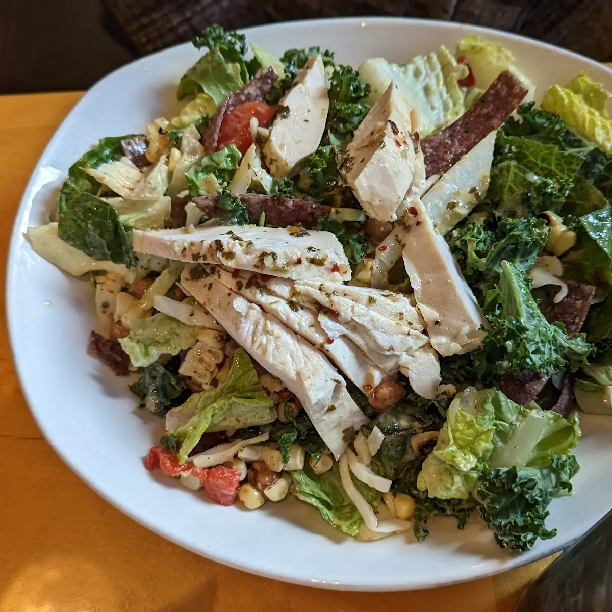 Create a Salad with Turkey White & Caesar Dressing