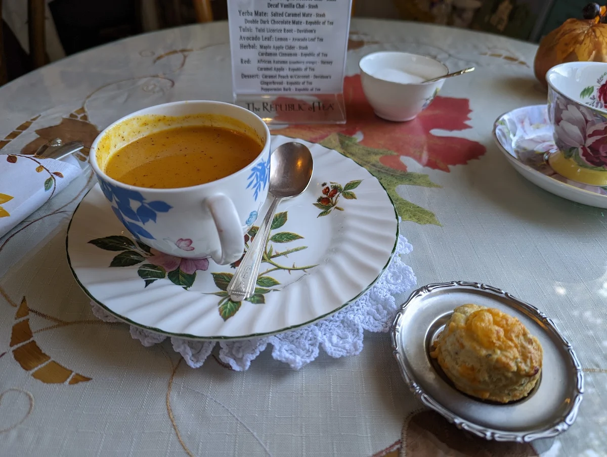 Pumpkin Soup and Mini Cheese Scone