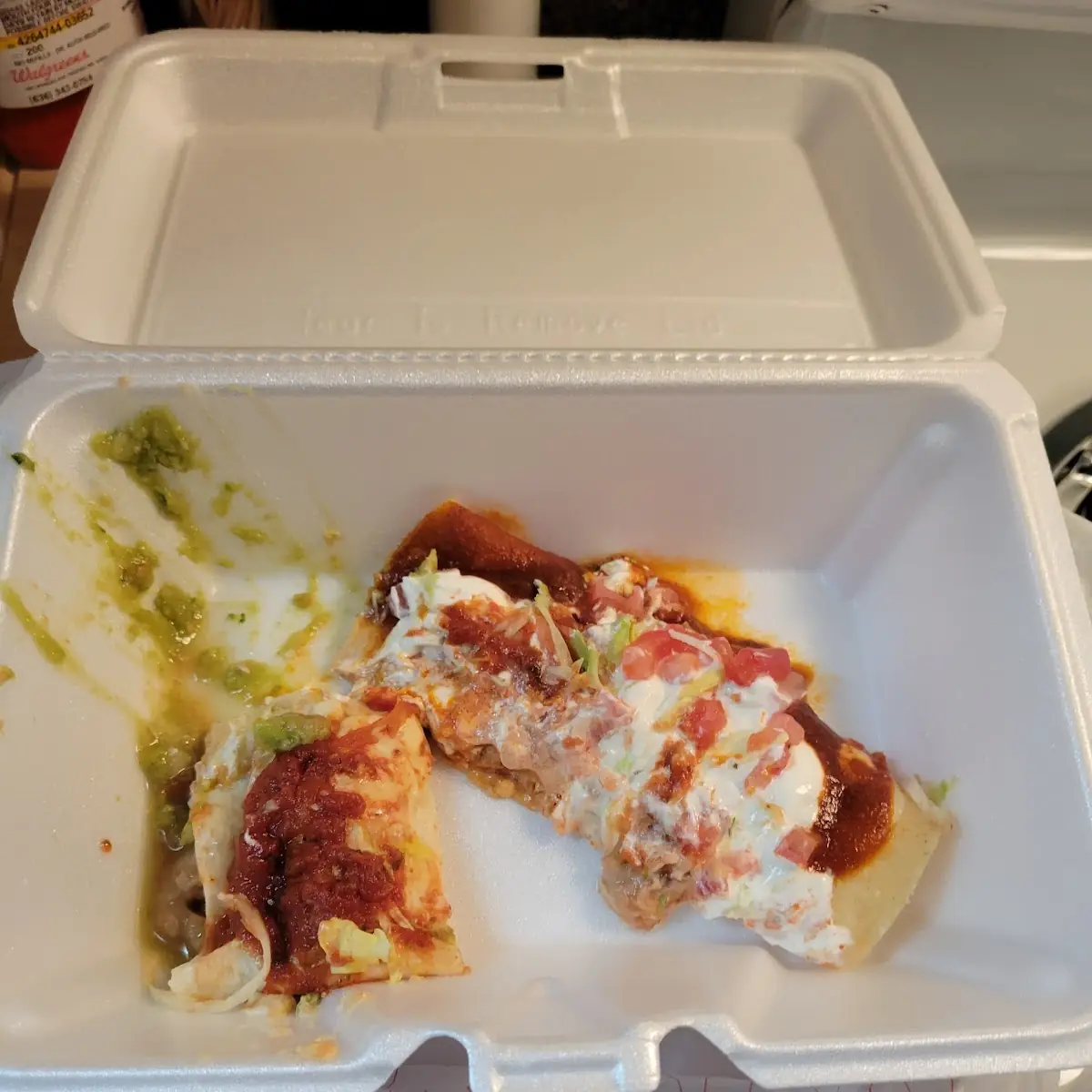 Cheese Enchilada and Burrito