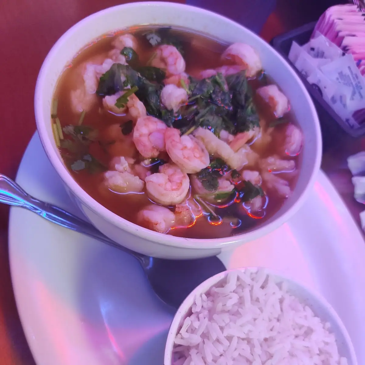 Caldo De Marisco with White Rice