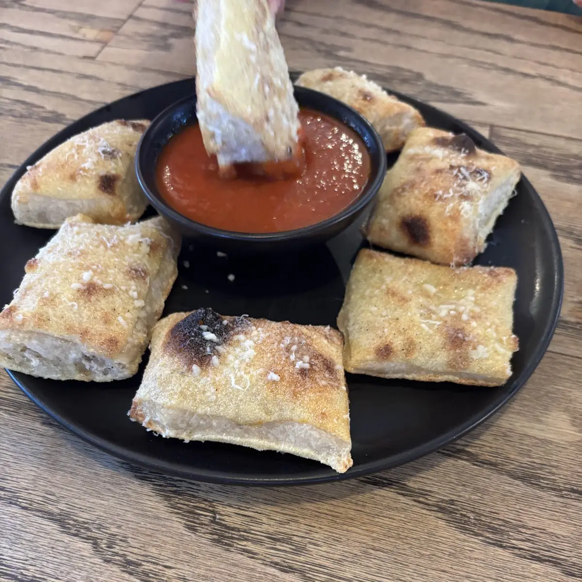 Toasted Cheesy Bread Sticks with Marinara