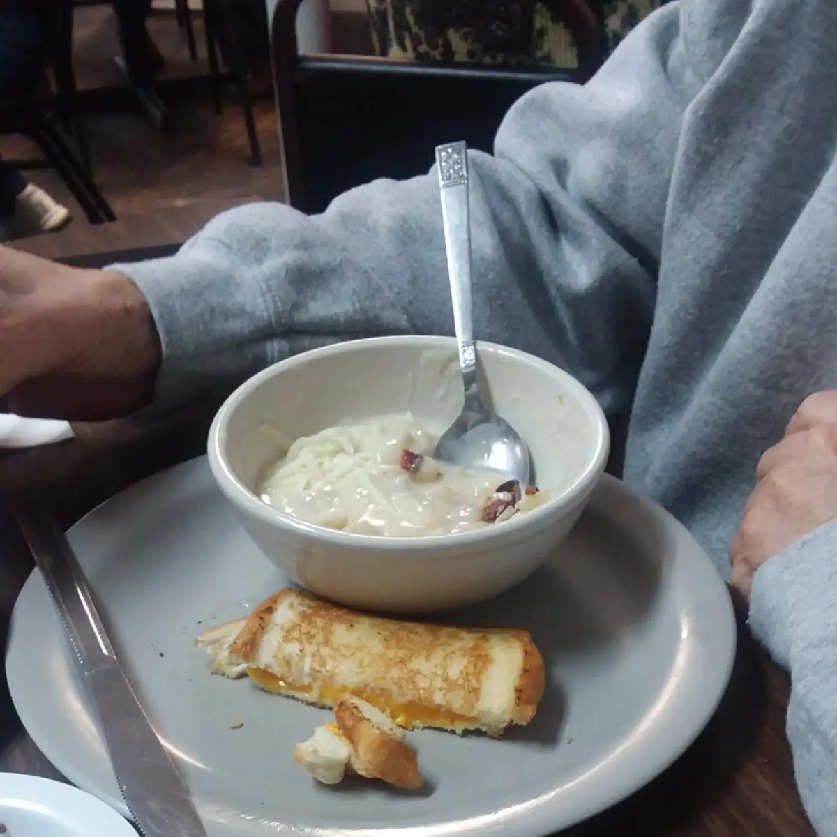 Potato Soup and Grilled Cheese
