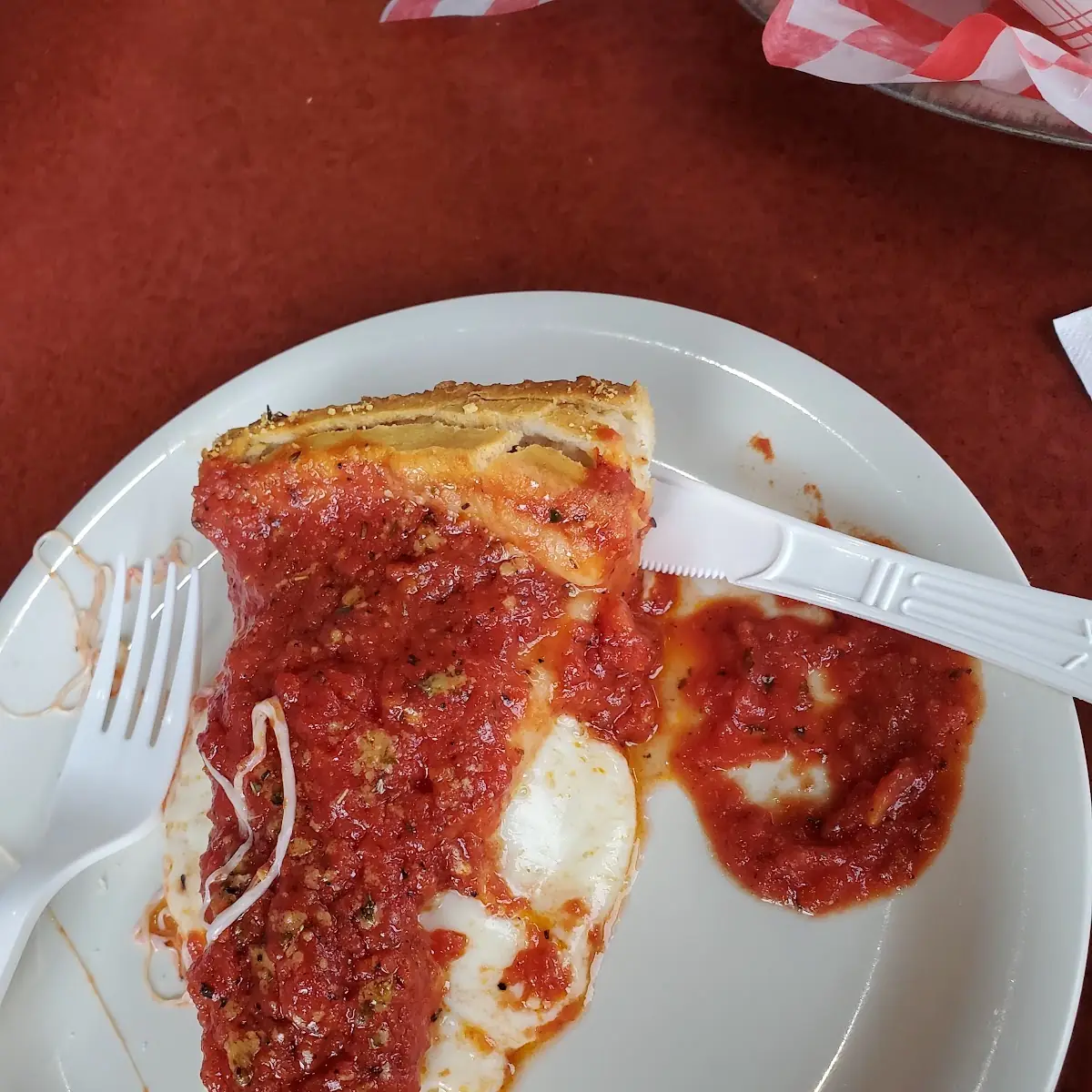 Deep Dish Cheese & Pepperoni Pizza