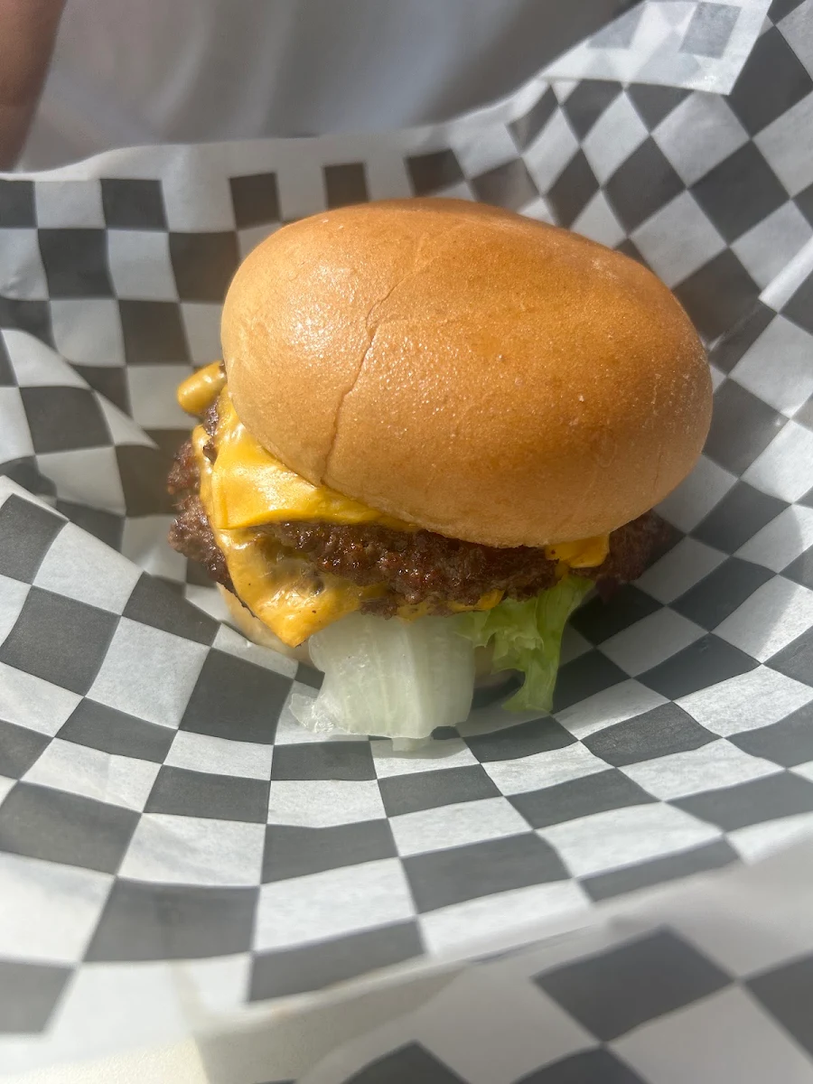 Elk Burger and Fries