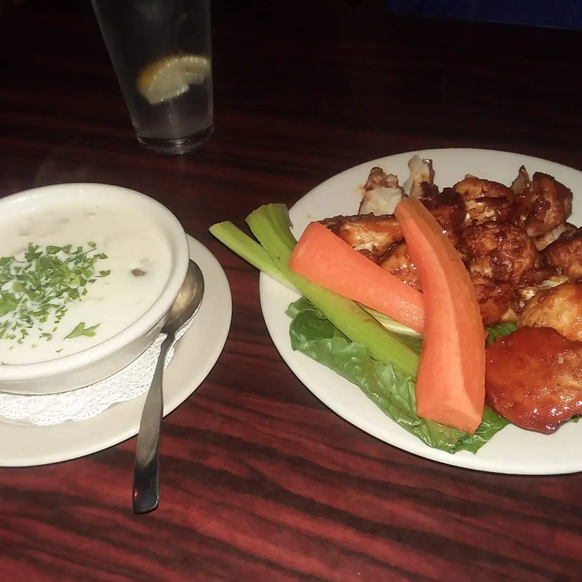 Clam Chowder and Buffalo Cauliflower