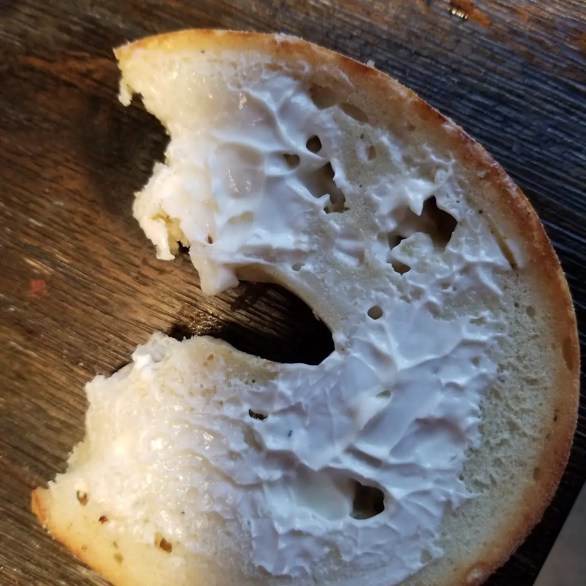 Bagel with Cream Cheese Spread
