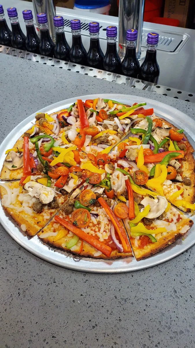 Extreme Veggie Pizza Cauliflower Crust