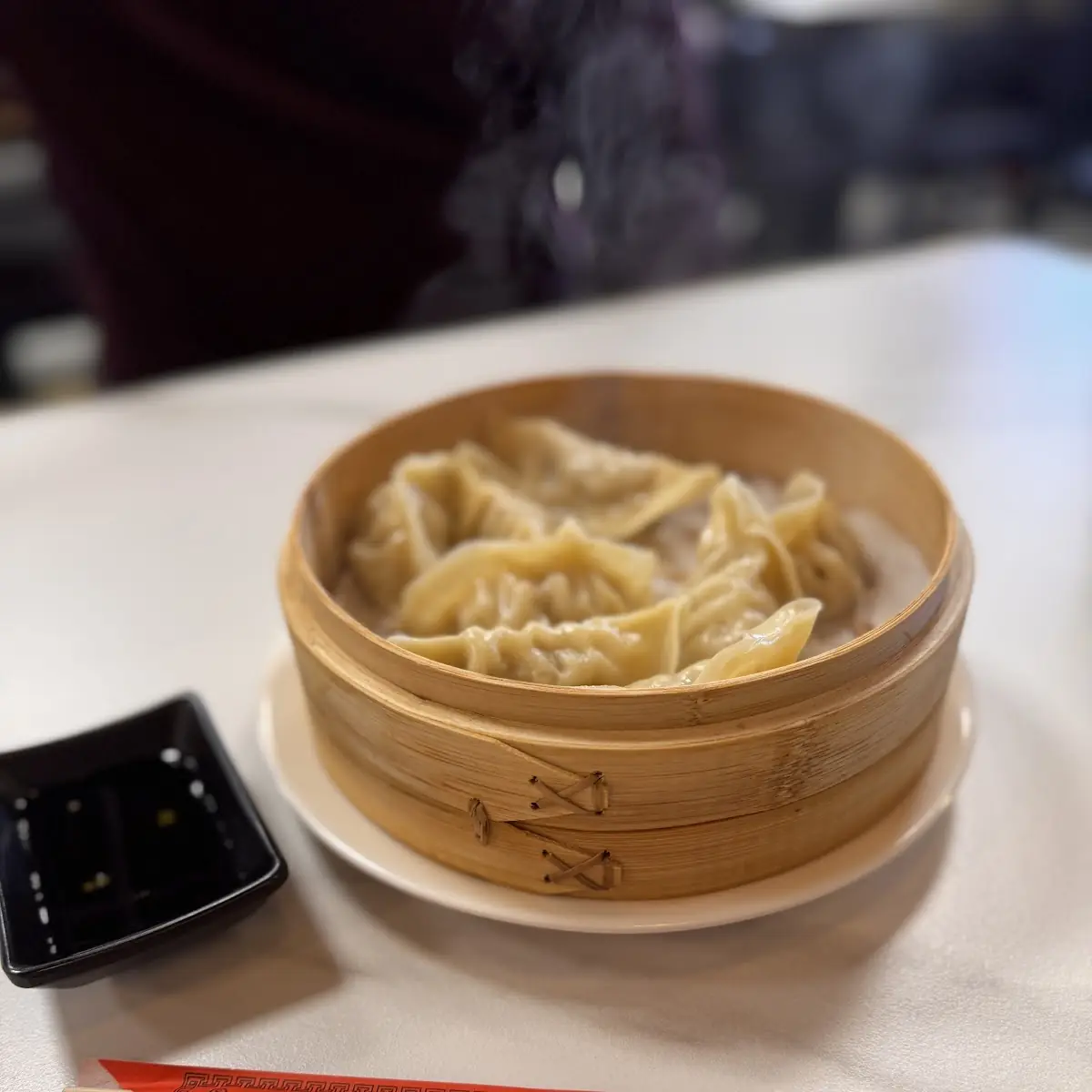 Steamed Dumplings with Soy Sauce