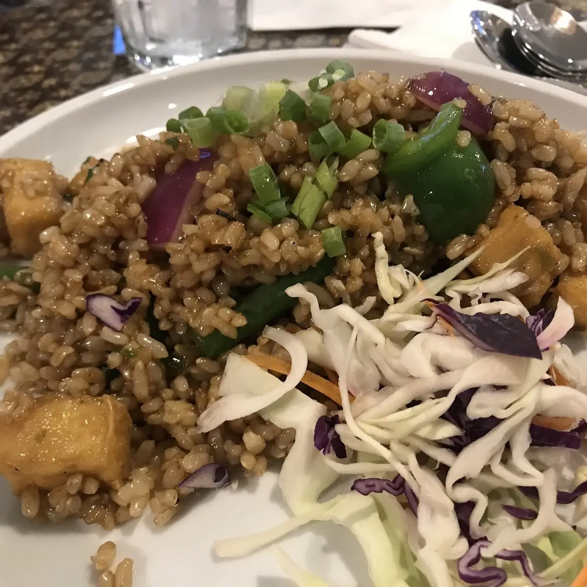 Basil Fried Brown Rice