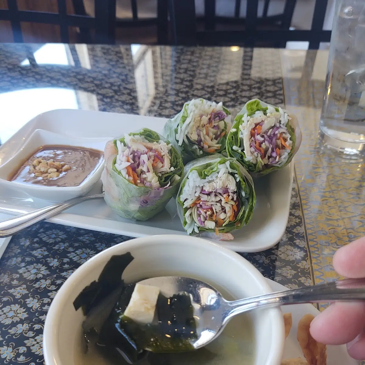 Spring Rolls with Soup