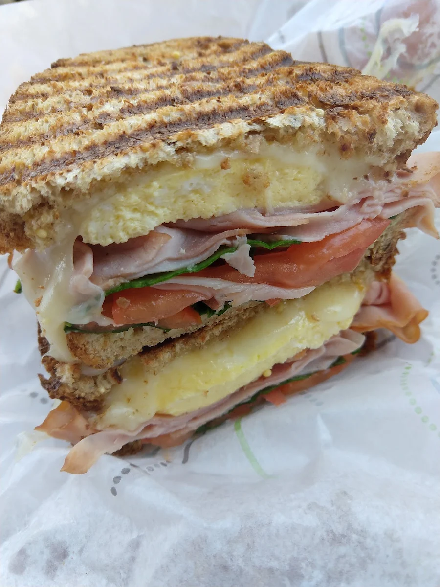 Spinach Ham Swiss Breakfast Sandwich