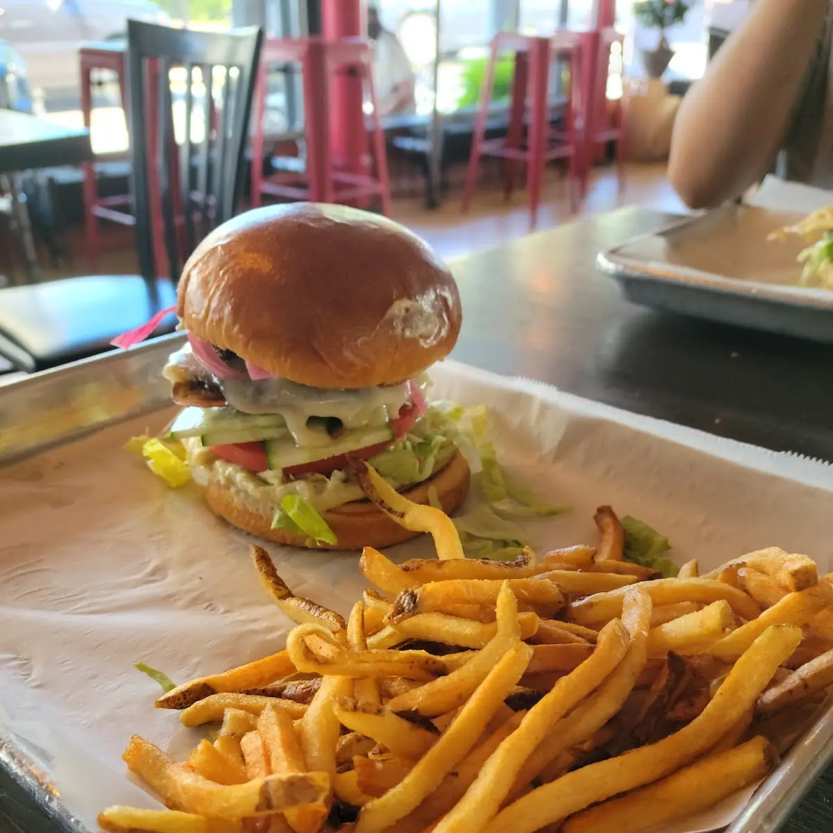 Veggie Burger and Fries