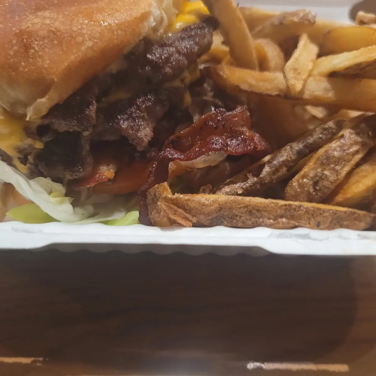 Double Cheeseburger and Fries