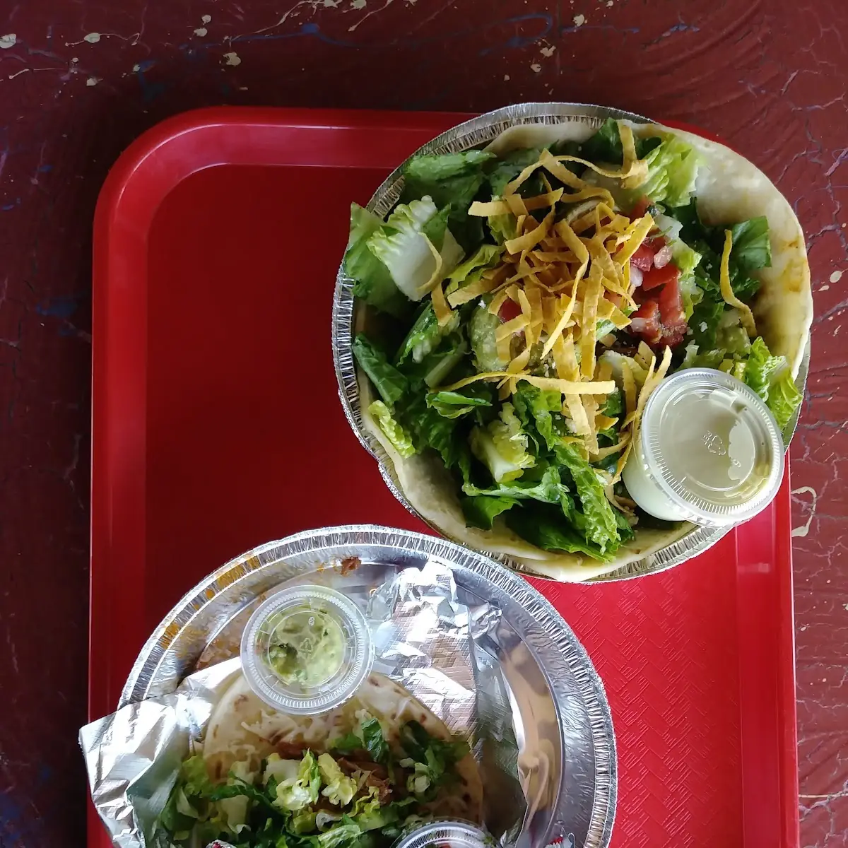 Taco Salad and a Taco