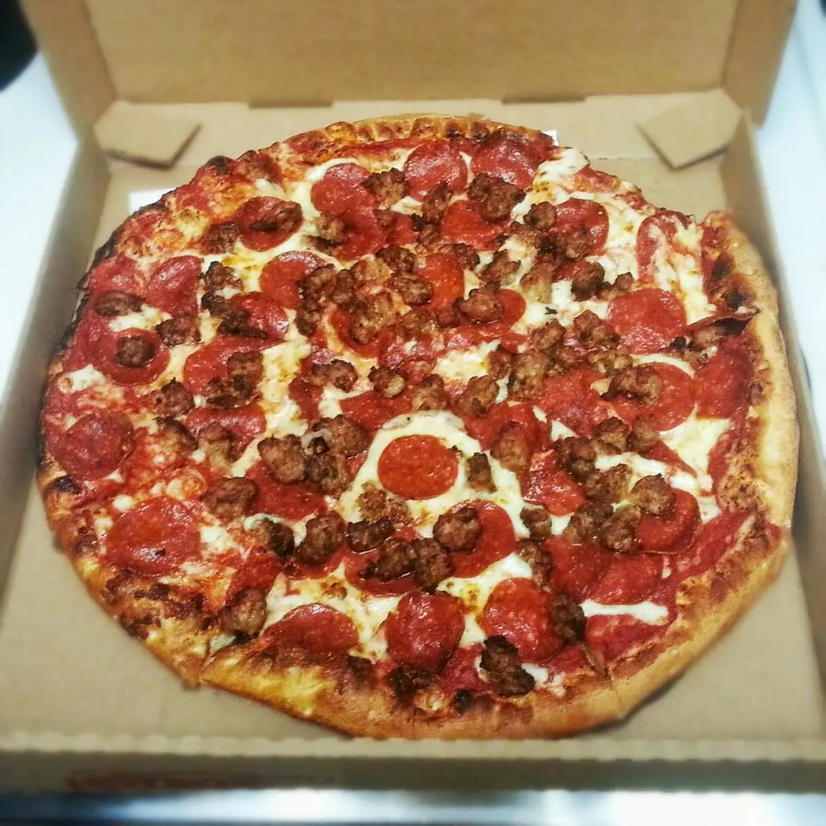 Pepperoni and Sausage Pizza