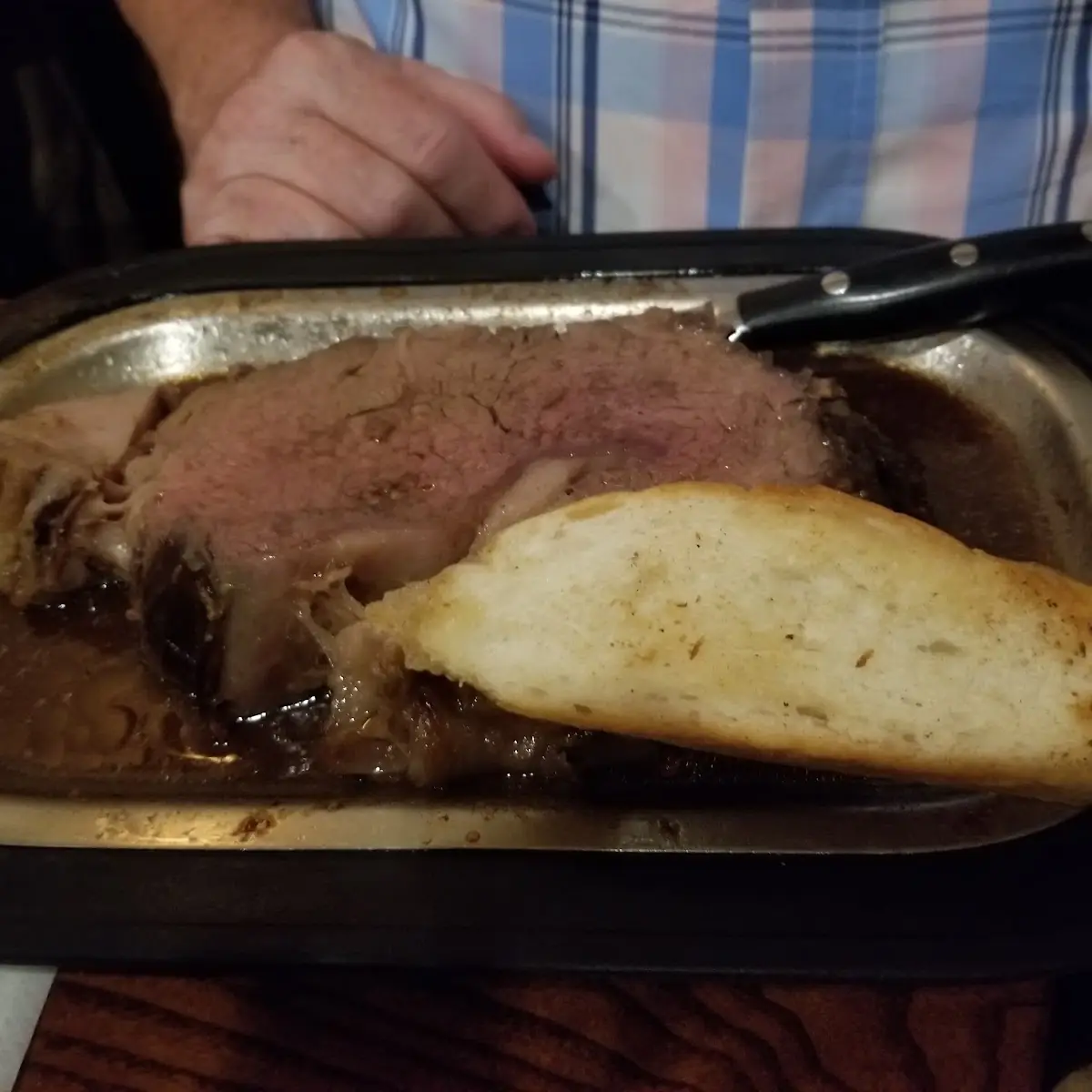 Prime Rib Garlic Bread and Lime Beans