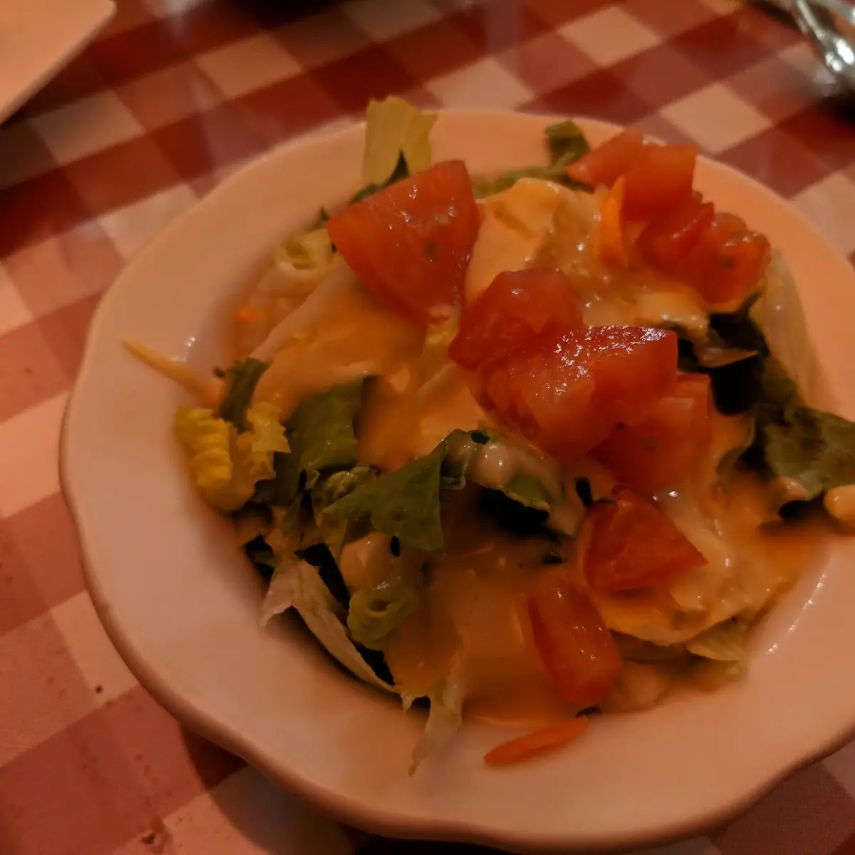 Salad with Creamy Garlic Dressing