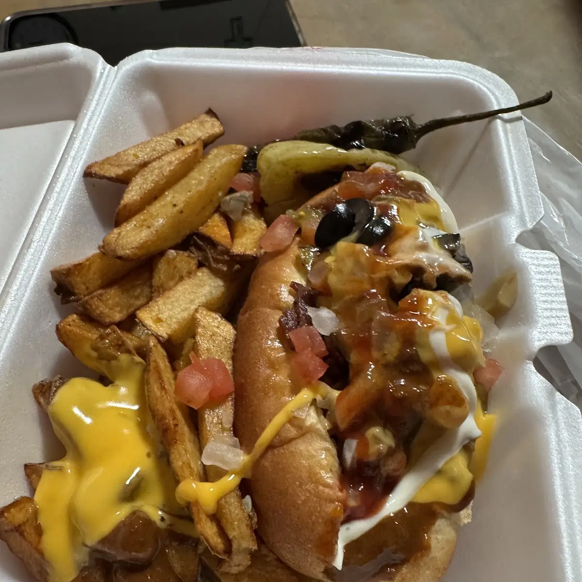 Hot Dog with Fries