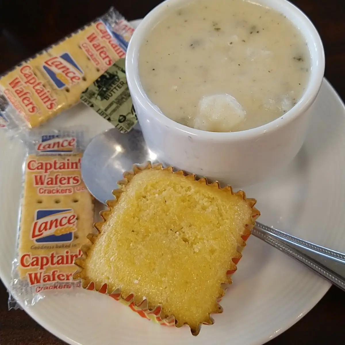 Potato Soup with Honey Cornbread
