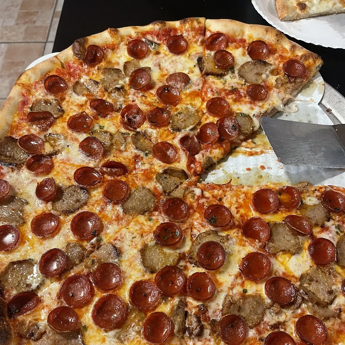 Pepperoni Sausage Mushroom Pizza