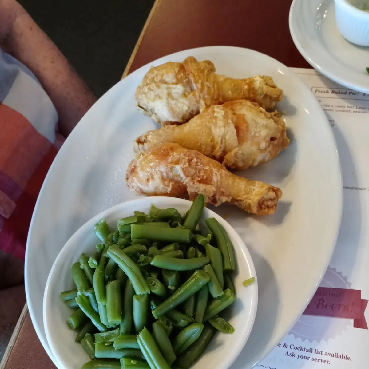 Fried Chicken and Green Beans