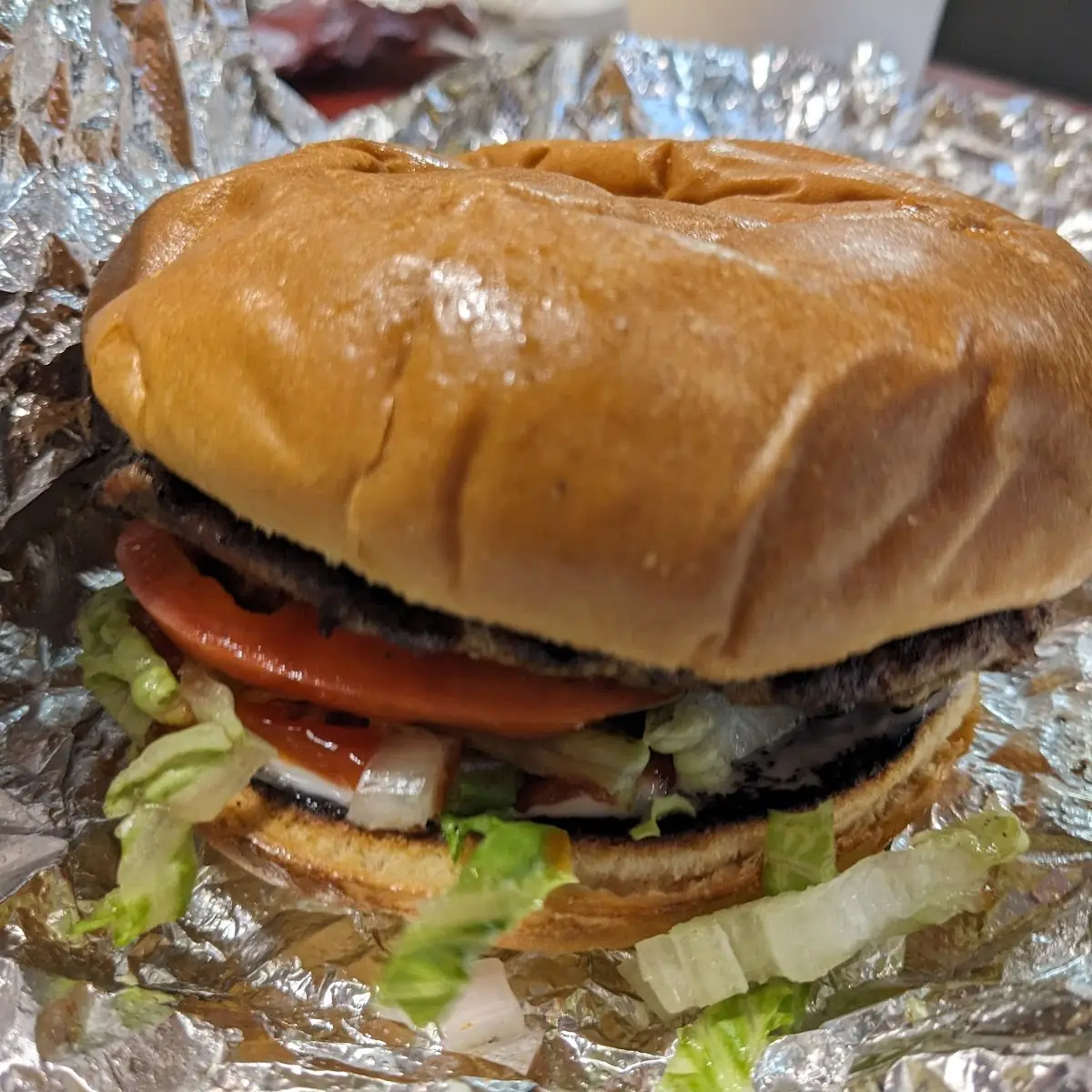 Cheese Burger and Onion Rings