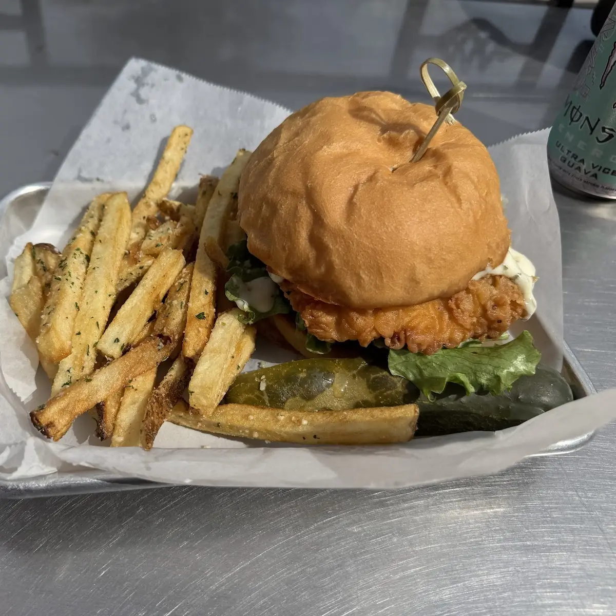 Crispy Chicken Sandwich and Fries