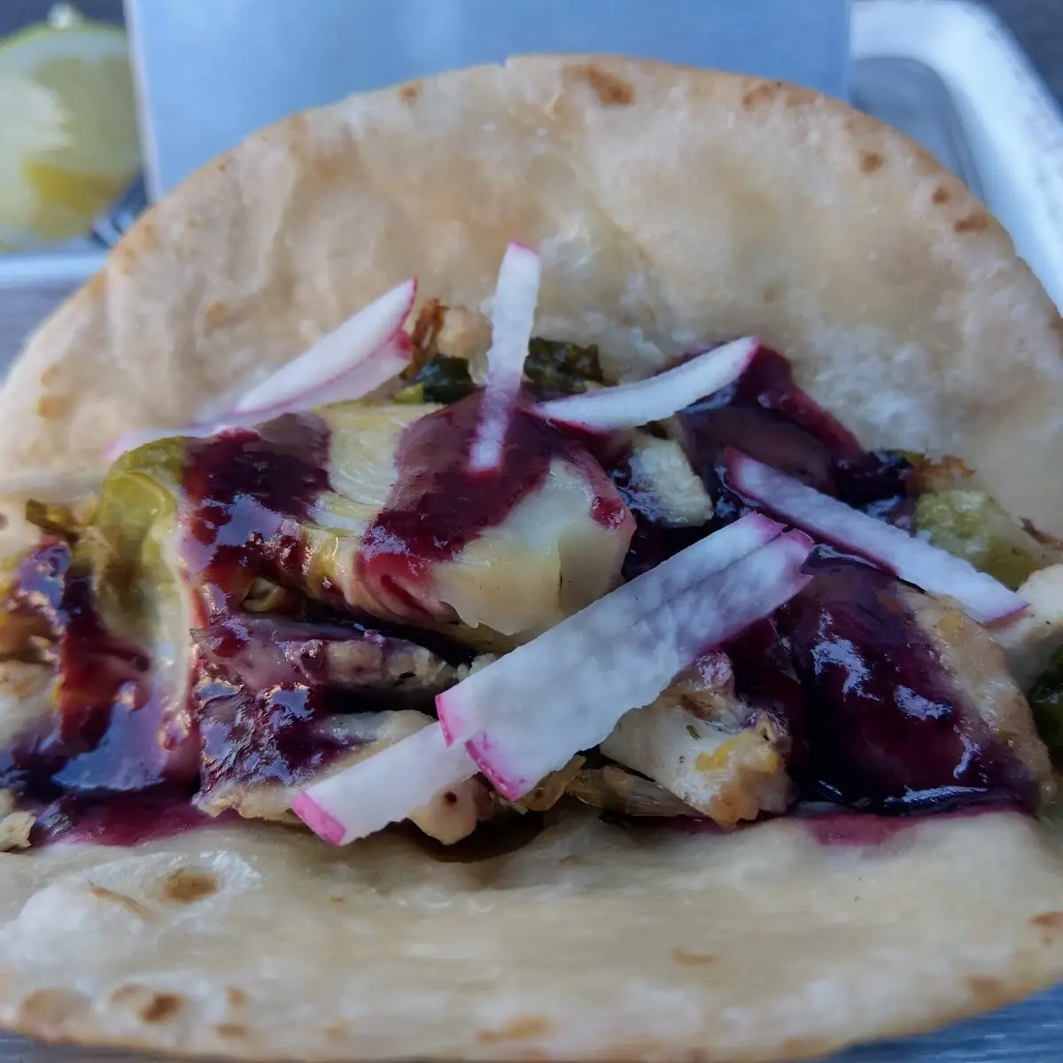 Blueberry Chicken Tacos