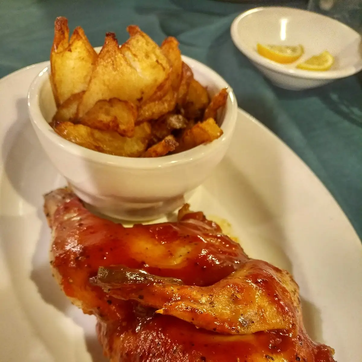 Roasted Game Hen and Pan-Fried Potatoes