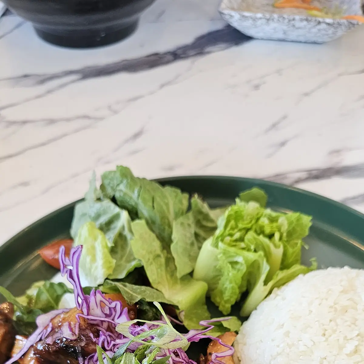 Glazed Chicken with Rice Plate